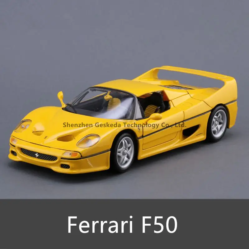 14 Bburago 1:18 Ferrari F50 производитель автомобилей авторизованный имитационный сплав модель автомобиля ремесла украшение Коллекция игрушек инструменты - Цвет: 14
