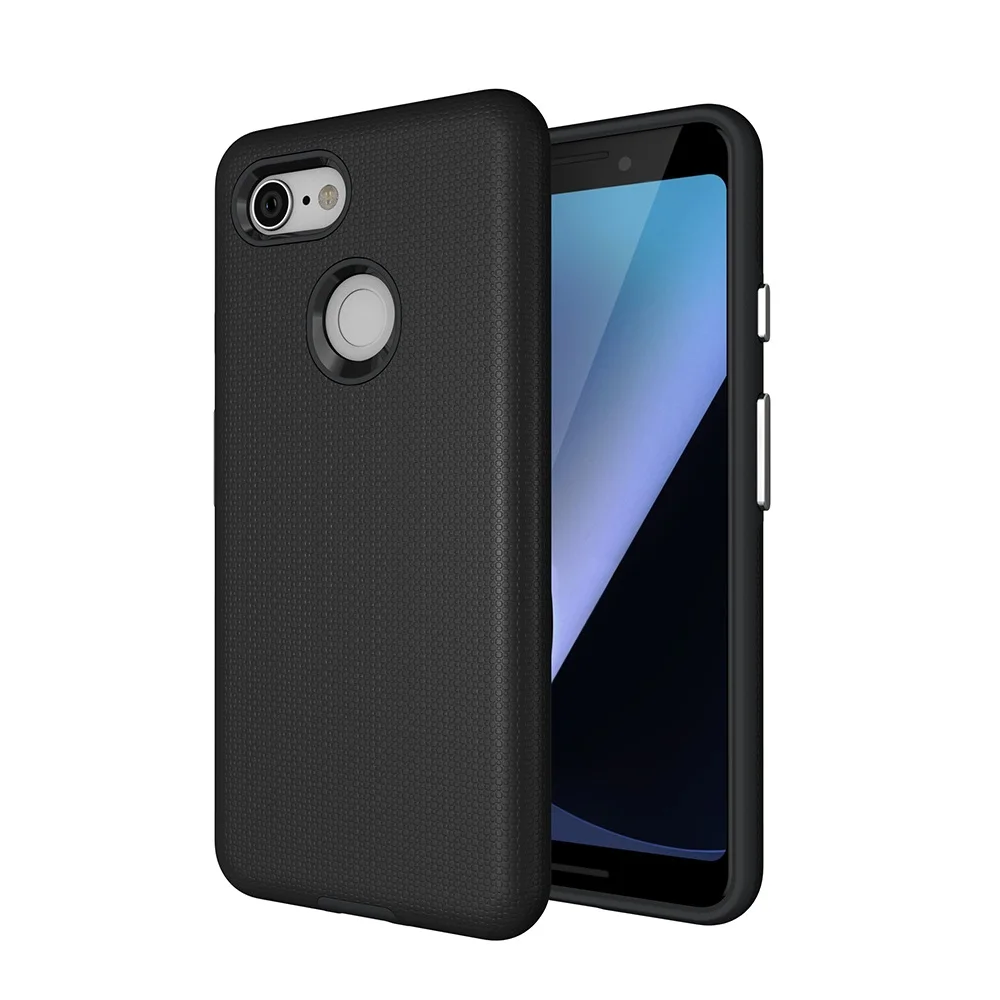 Black Для Pixel 3 XL Pixel 4 Чехол 3A Armor TPU+ PC двухслойный противоударный телефон для Pixel 2 XL Силиконовый прочный нескользящий чехол - Цвет: Black