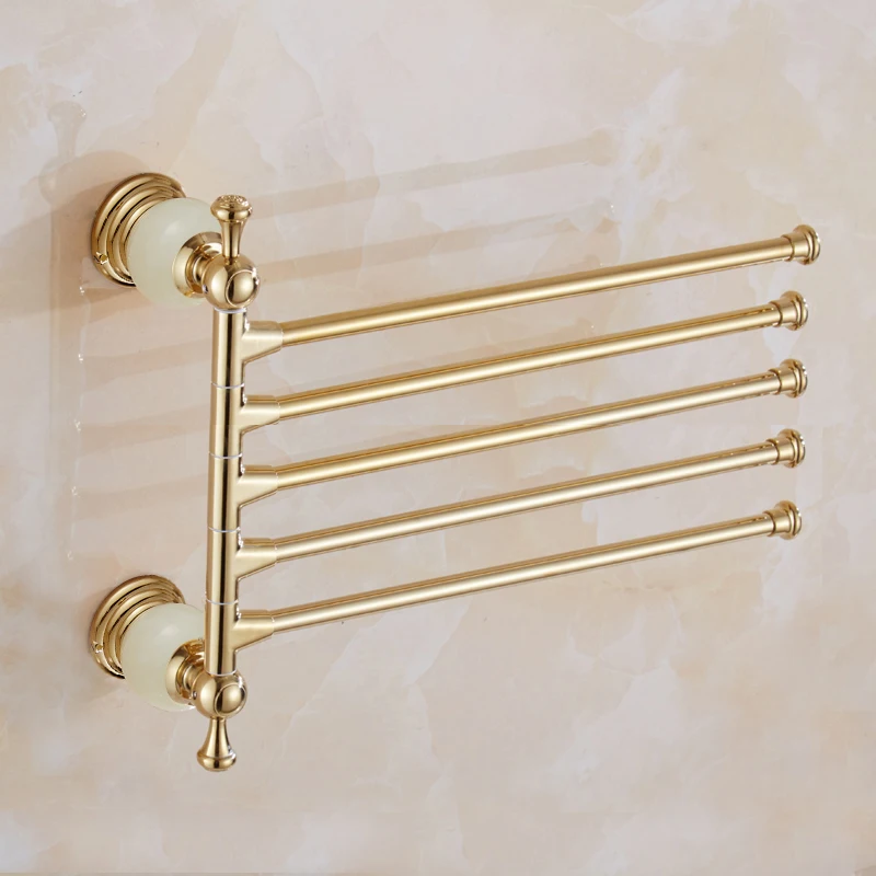 Вешалка для полотенец в ванной комнате латунный материал вращающаяся вешалка