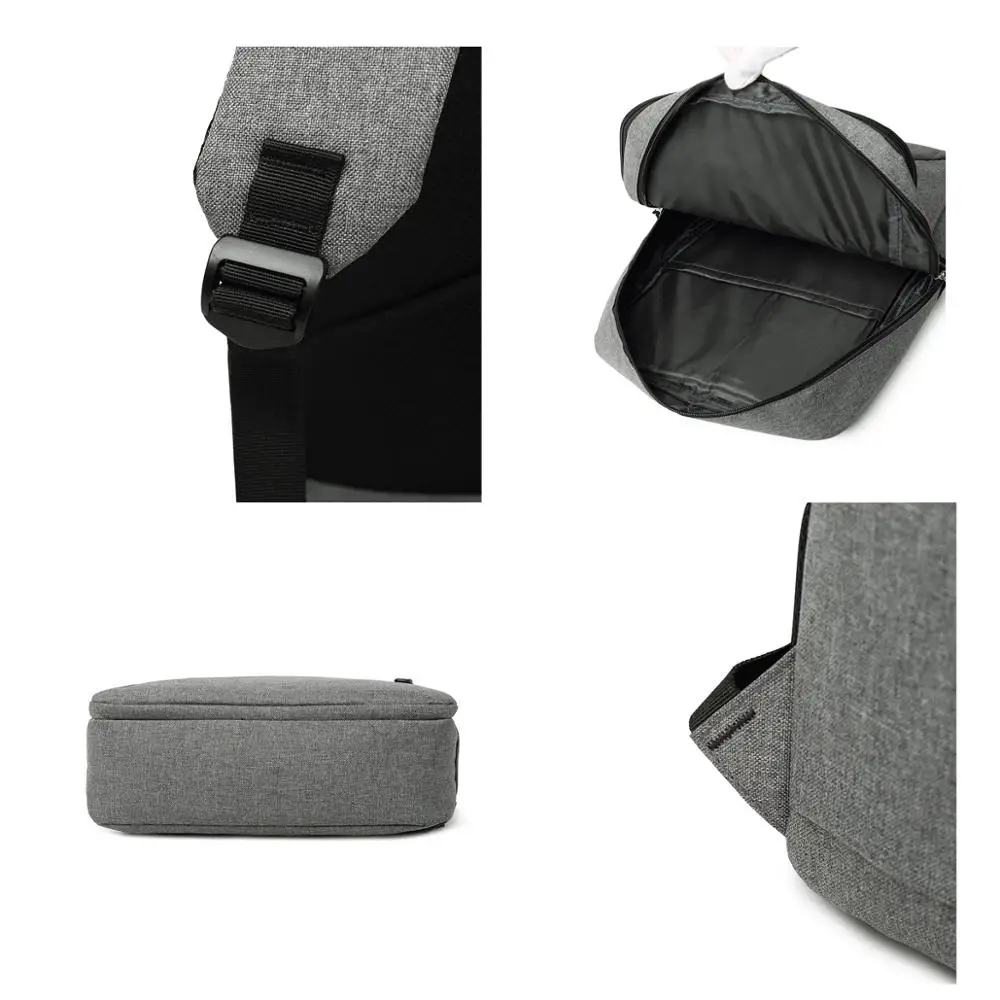 man grey laptop backpack computer backpacks casual style bags large male business travel bag school | Багаж и сумки