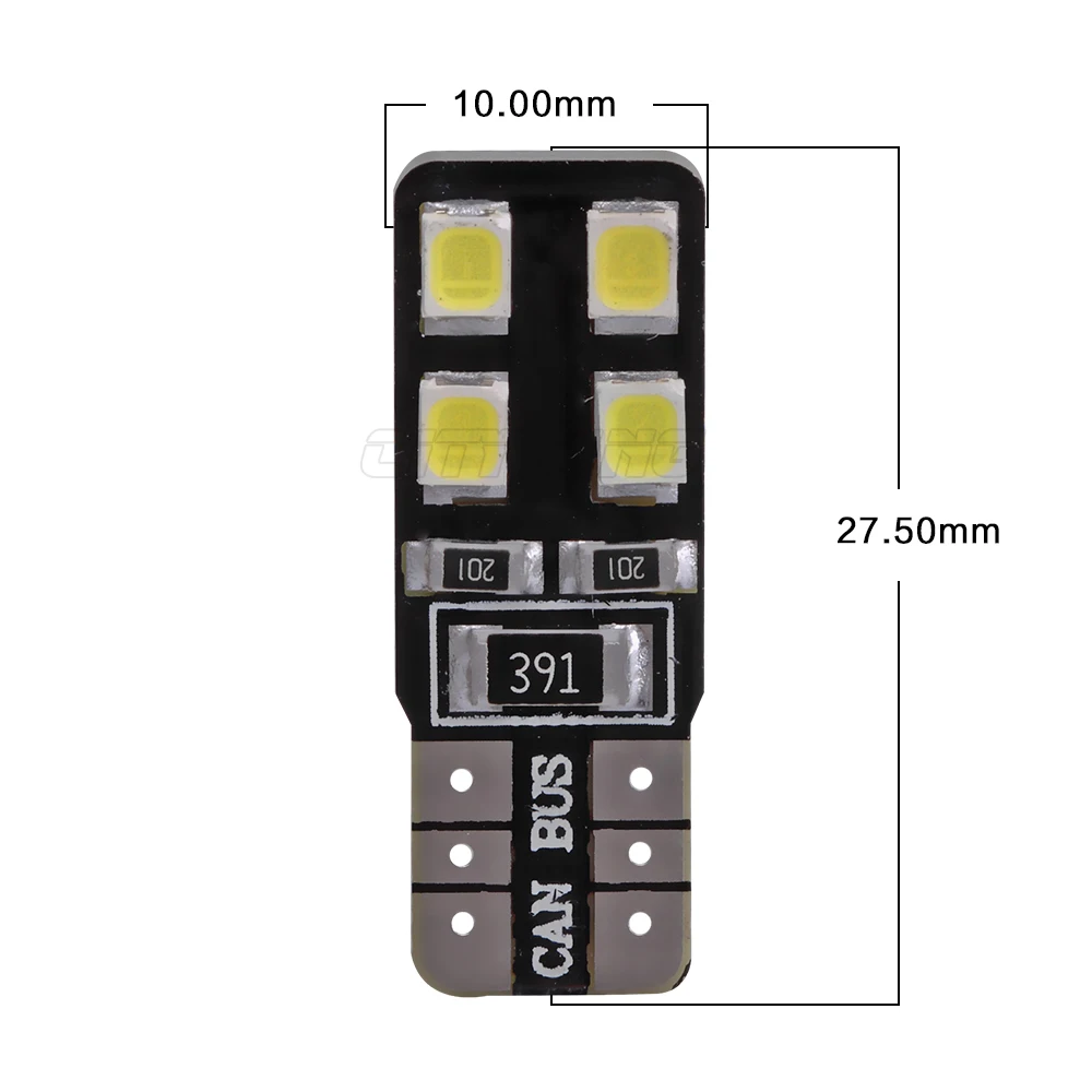 10 x T10 led Canbus лампочка 194 168 W5W 2835 t10 8SMD автомобильный боковой клиновидный светильник