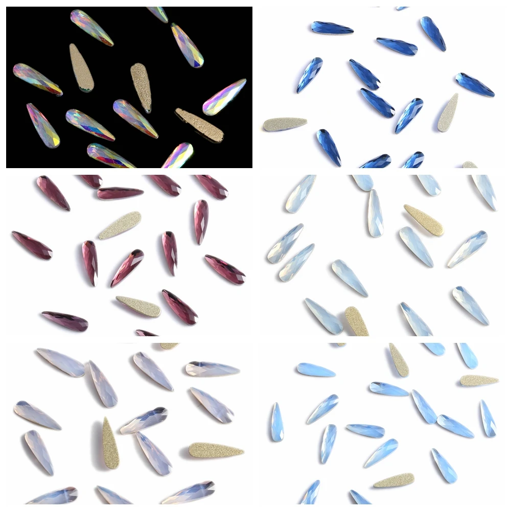 DIY Дизайн ногтей капли воды Flatback Стеклянные стразы художественное оформление