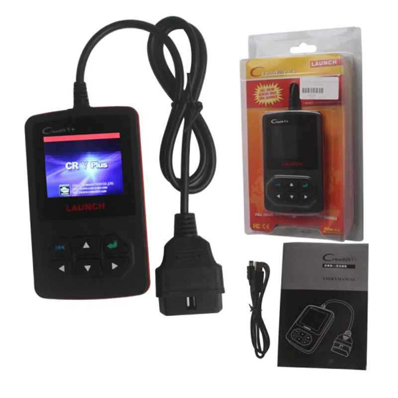 Горячая Creader V + OBD2 сканер кодов CReader Plus Muilt Language английский/французский/испанский