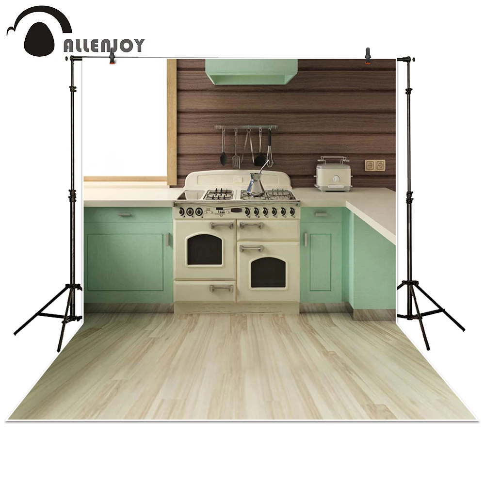 Фон для фотосъемки Allenjoy кухонный деревянный пол простой детский душ фон