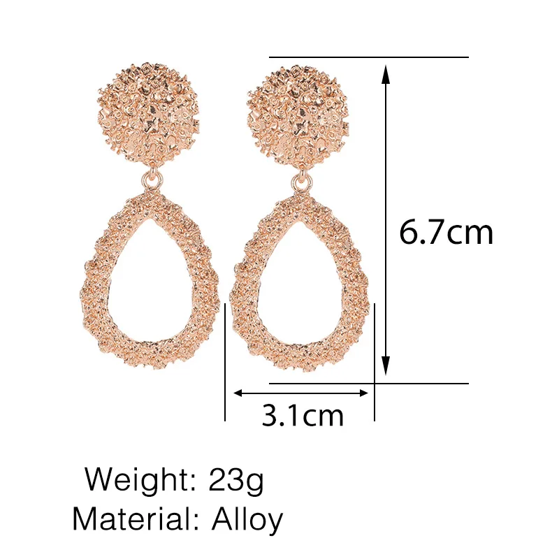 Женские Висячие серьги в винтажном стиле золотистого цвета большие полые из