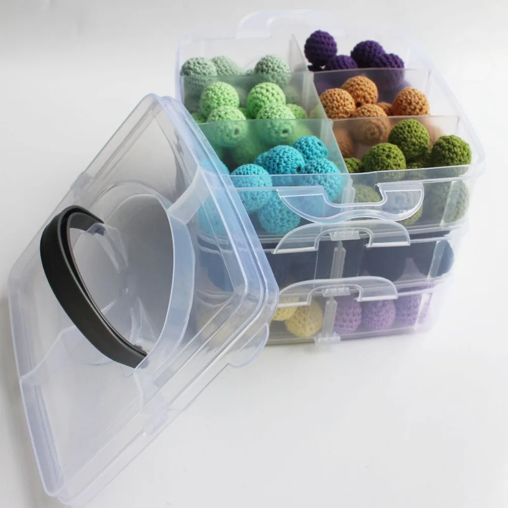 180pcs Beads Multicolor DIY Wooden Crochet Beads Set diy Nursing Necklace,baby Teething making,Christmas Gift