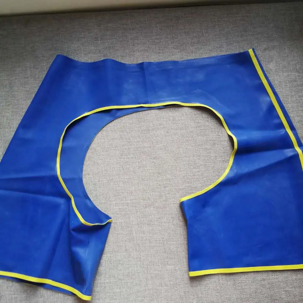 Instock синий латекс Chaps латексные резиновые Jock короткие брюки без косточек