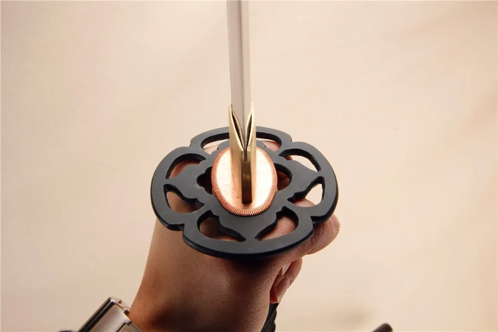 handmade katana samurai japanese sword combat knife T10 steel iron tsuba copper seppa | Дом и сад