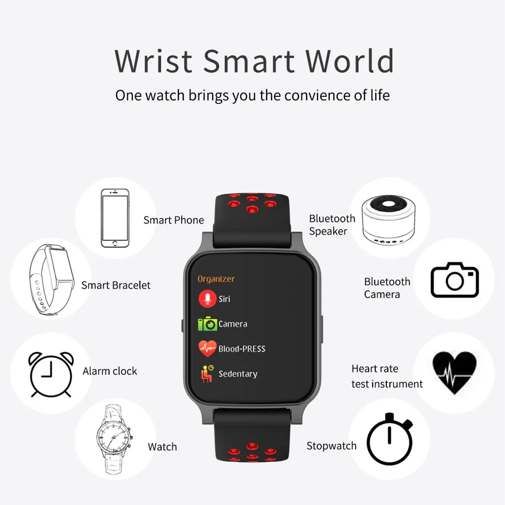 Beseneur TZ7 Smart Watch Bluetooth 4.0 Pedometer Watches Blood Pressure Smartwatch for Android IOS Wearable Devices Men Women |
