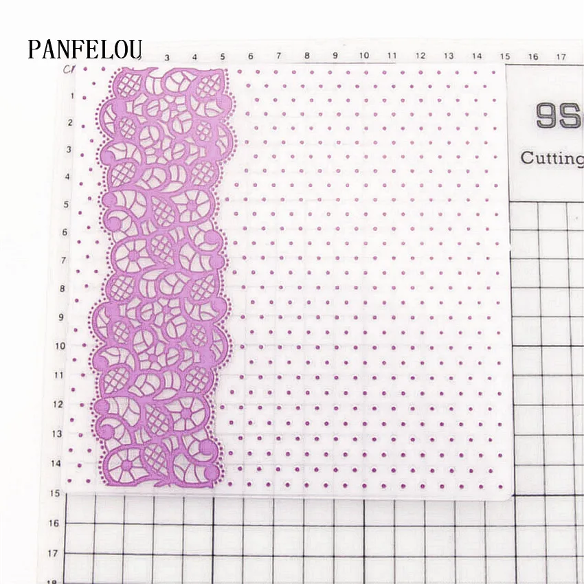 PANFELOU кружевные папки для тиснения пластик скрапбукинга DIY шаблон помадка торт