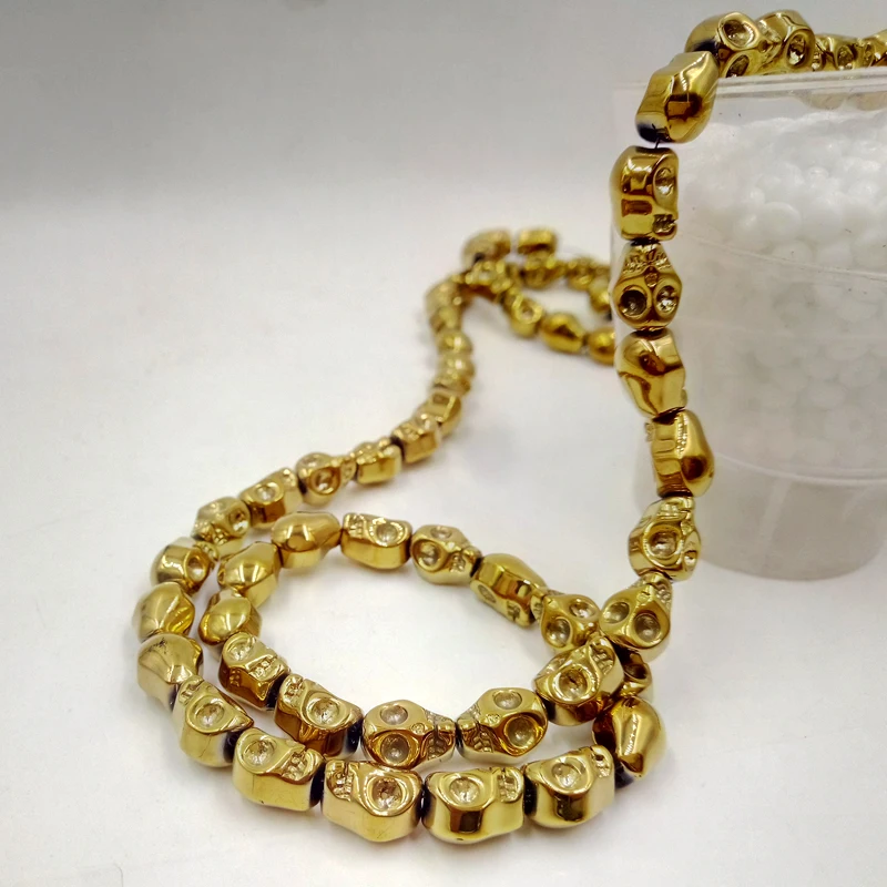 Оптовая продажа 20 шт. череп Хрустальное стекло свободные бусины-Распорки 10x8 мм DIY