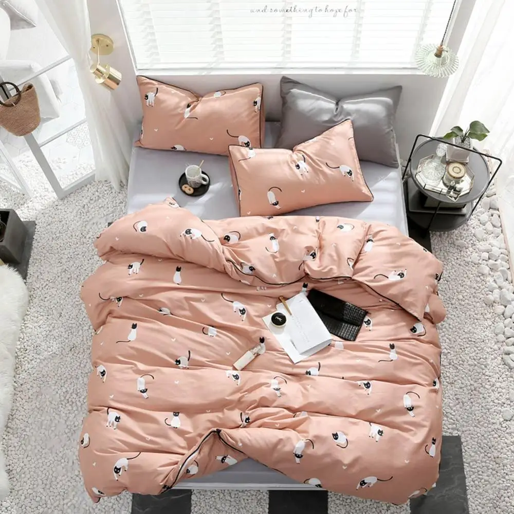 20190855 Скандинавский Бульдог-Мопс Bedlinens Твин queen King Размеры Настройка постельное белье из хлопка Набор наволочек - Цвет: 20190855