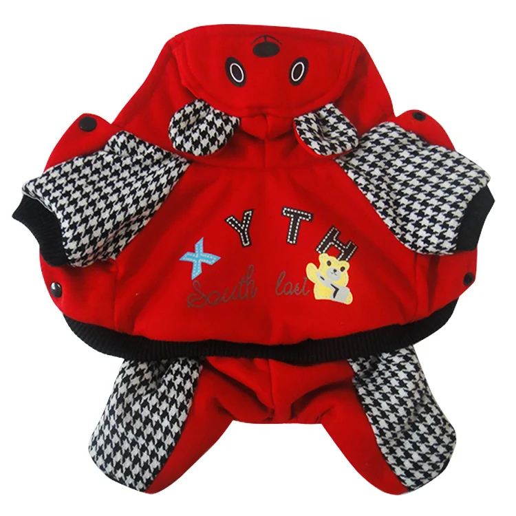 Милые четыре ноги Pet Зимняя куртка для собаки в Медведь Дизайн Бесплатная