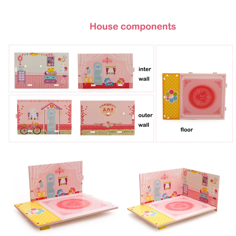 Kids Princess Wooden Assemble DIY Doll House Toy Lovely Houses Buliding Kits Girls Living Room Birthday Gift DX37 | Игрушки и хобби