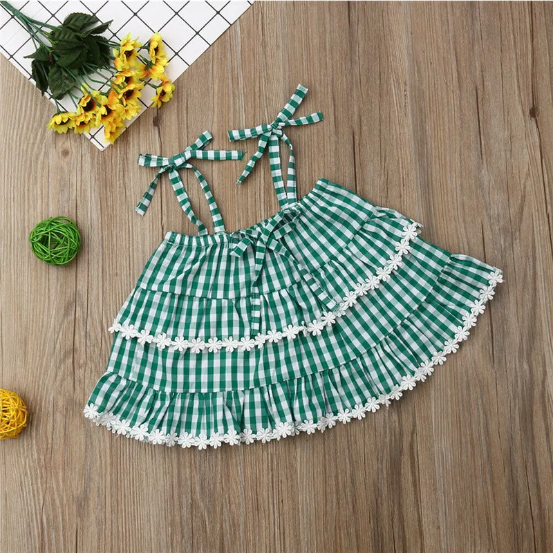 Toddler Kids Baby Girls Sleeveless Tops Floral Dress Sundress Outfit 1-5T Dresses For Cotton Girl Clothes | Детская одежда и обувь