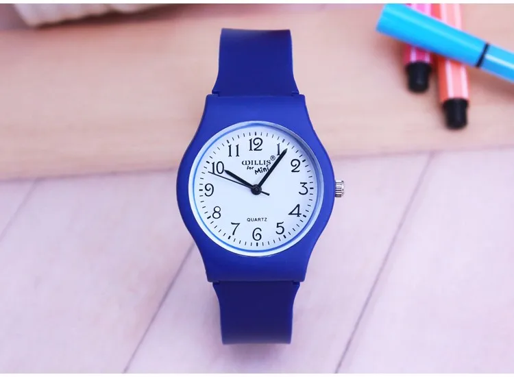 blue Новые модные простые прозрачные кварцевые часы водостойкие силиконовые наручные часы для студентов водостойкие Детские аналоговые часы montre - Цвет: blue