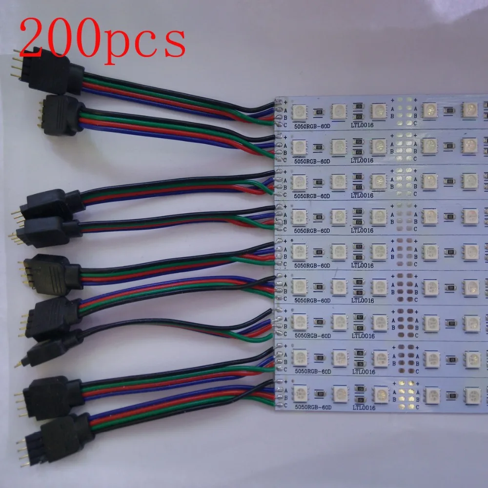 Бесплатная доставка DHL/FEDEX 200 шт./лот 5050 SMD RGB светодиодная световая панель 1 м 72