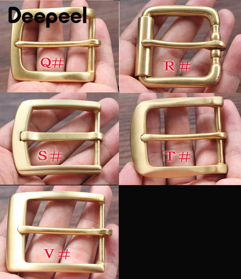 Deepeel 1pc 40mm High-grade Pure Copper Brass Men's Belt Pin Buckle Head DIY Jeans Clothing Decorative Leather Accessories YK009 |