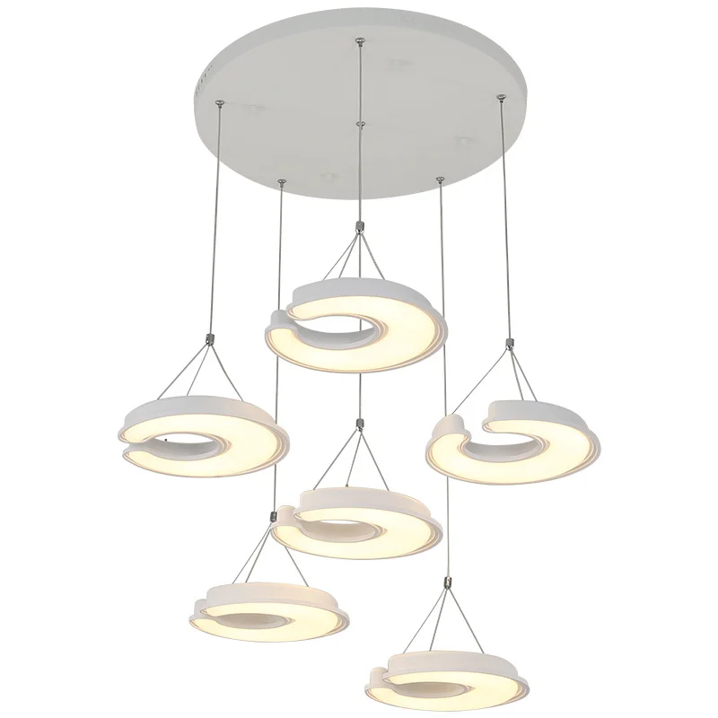 

Dining Room Lustre Dimmable Led Pendant Chandelier Led Chandelier Lighting Paint Metal Hanging Lamp Luminarias Drop Light