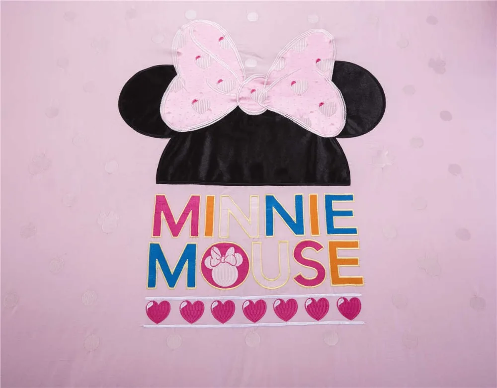 Кружевной комплект постельного белья в форме головы Минни Маус для девочек