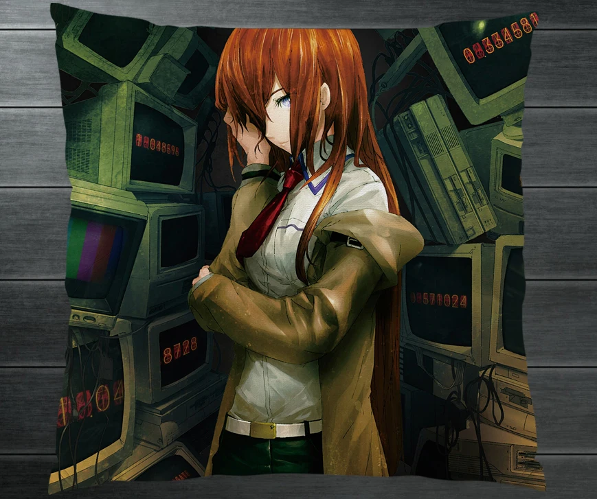 Аниме Steins Ворота 0 Makise Kurisu Christina чехол с двумя боковыми подушками обнимающая