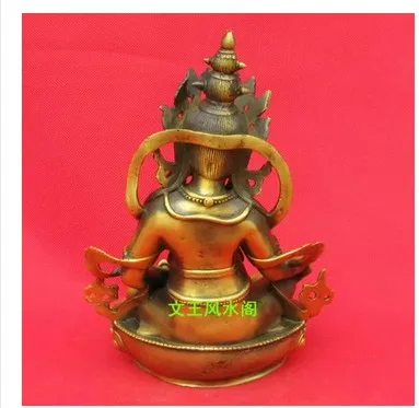 Медная тибетская телефонная буддистская статуя дзамбала форчуна Будда Статуя