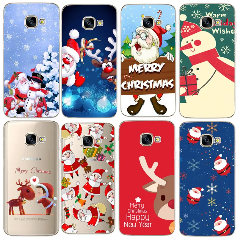 For Samsung A5 2017 Case Christmas Soft Silicone Phone for Galaxy A3 J5 EU J530 A8 Plus 2018 S8 S9 Fundas |
