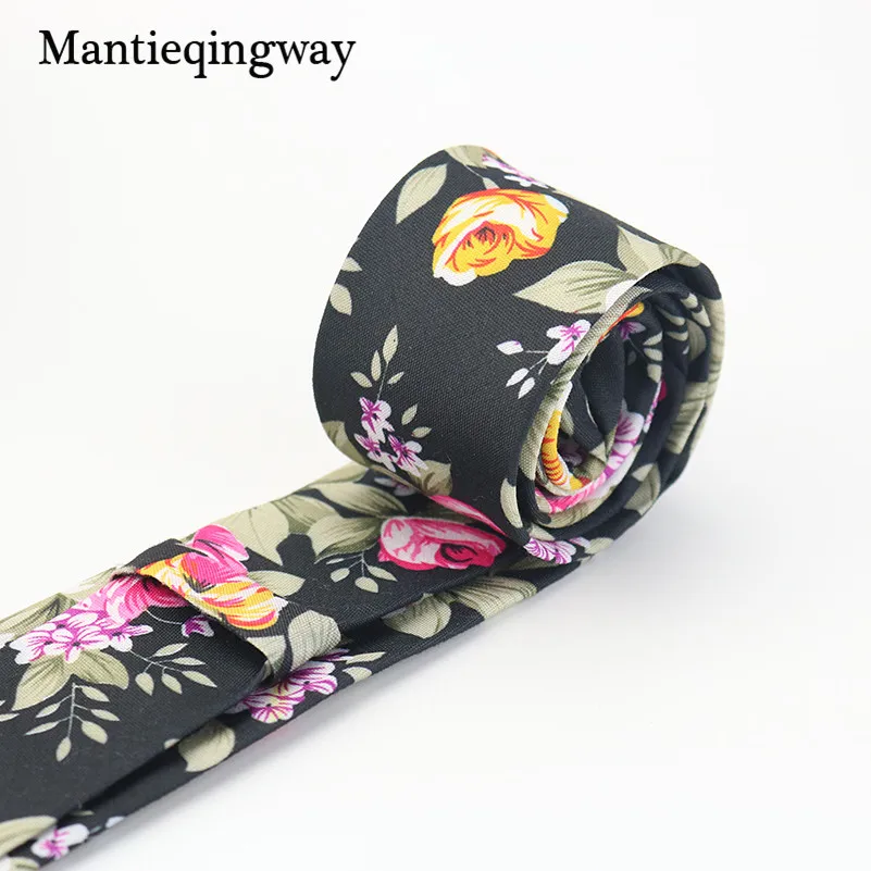 Mantieqingway Мода Галстуки для Мужчин Свадьба Костюм Темно-Синий Цветочные Паттен