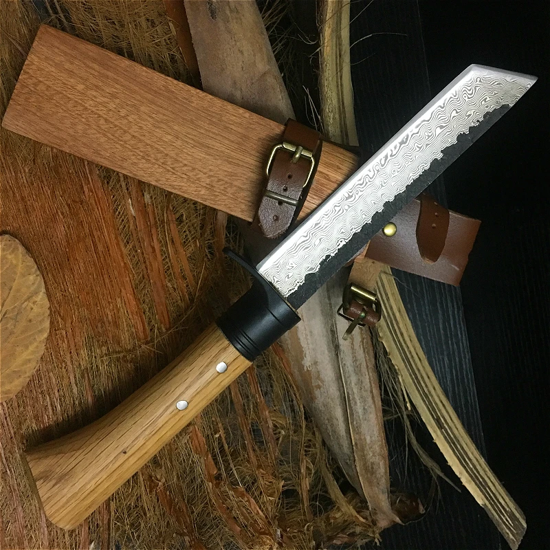 Чистая Ручная ковка G10 стальной сердечник прямой нож дамасский узор 60HRC высокая твердость походный спасательный прямой нож для выживания