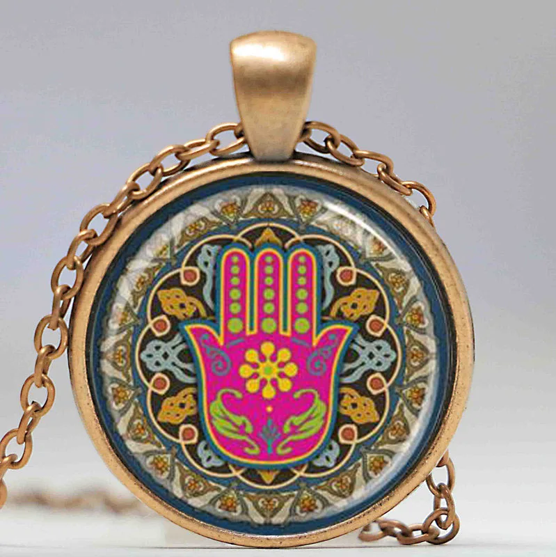 Подвеска с амулетом Хамса защитное ожерелье для рук художественное украшение на