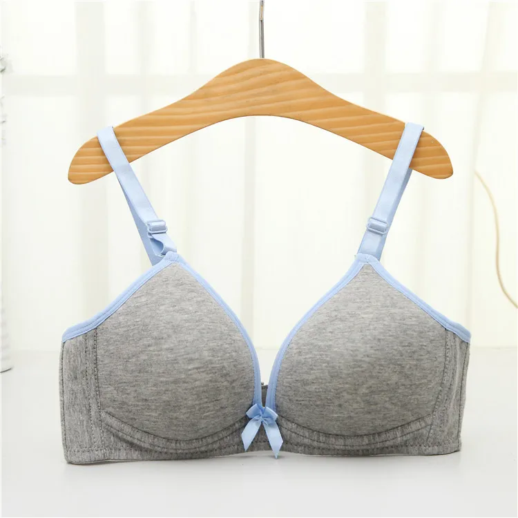 

Gather chest women bra cotton cup push up bra Women's Wire Free lovely Bra 95% Cotton Bralette Ultra Thin up Top chest sexy bra