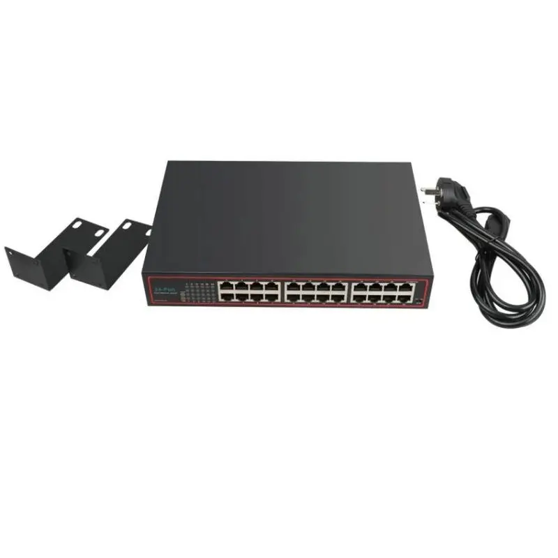 24 Порты и разъёмы RJ45 Ethernet сетевой коммутатор gigabit 10/100 Мбит/с VLAN sup Настольный