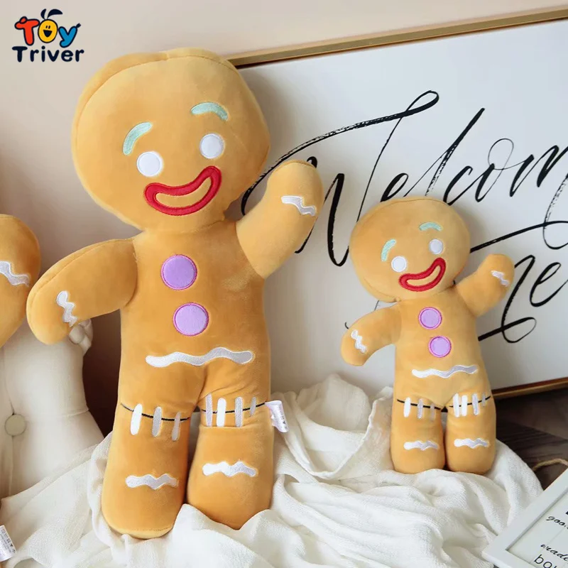 

Kawaii Anime Figure Gingerbread Man Stuffed Doll Plush Toys Triver Baby Kids Children Girls Boys Birthday Gift Home Room Decor