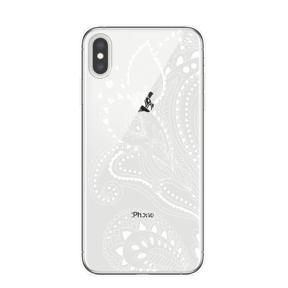 Чехол для телефона в стиле ретро с изображением мандалы и цветов iPhone 11 Pro X XR XS Max 8 7