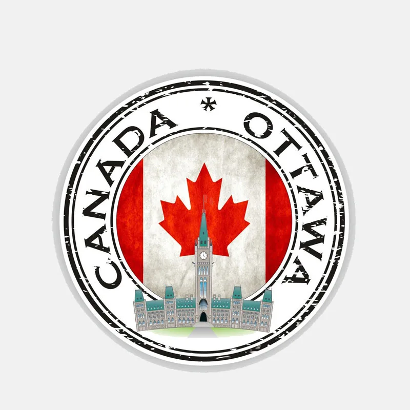14 см * личность Канада Ottawaal шлем круглая наклейка на окно автомобиля 6 2759|Наклейки