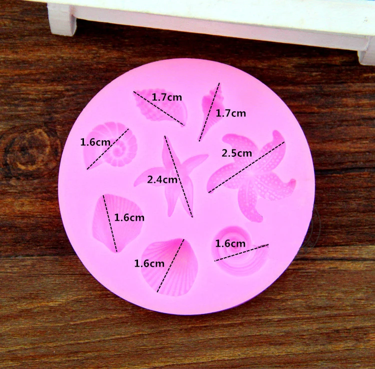 Новинка! Силиконовая форма для мастики торта серии океан|silicone mold maker|silicone ice cube