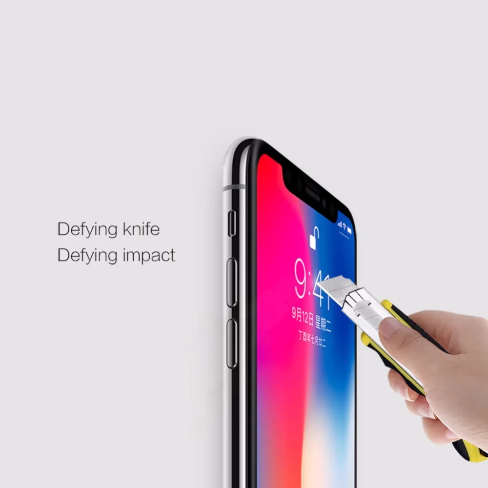 Защитное стекло Nillkin для iphone X тонкое закаленное с закругленными краями AP + Max 3D 5 8