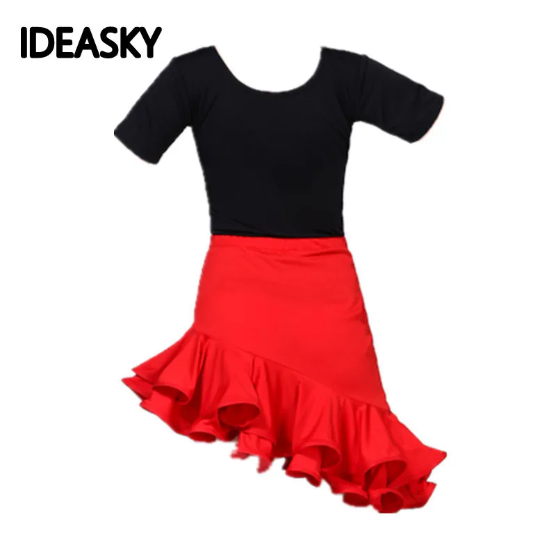 Платье для латиноамериканских танцев танцевальные юбки девочек детские костюма