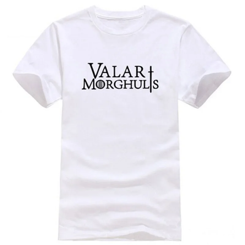2018 модные Игры престолов женская футболка valar morghulis печати хлопок Повседневное