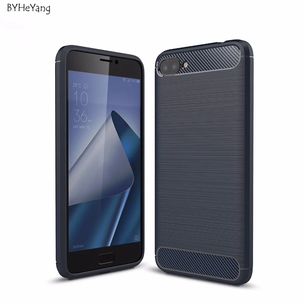 BYHeYang для Asus Zenfone 4 Max ZC520KL чехол 5 2 дюймов силиконовая резина углеродное волокно