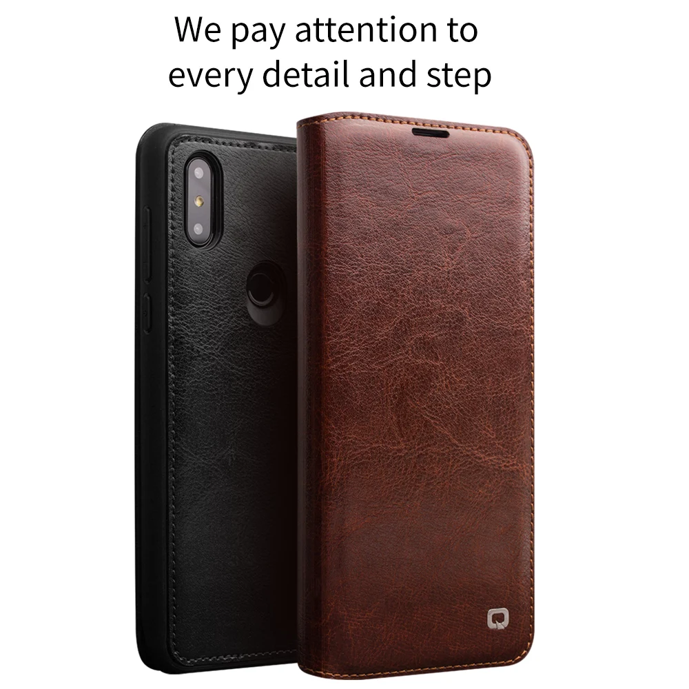 Ультратонкий чехол QIALINO из натуральной кожи для телефона Xiaomi MIx 3 модный