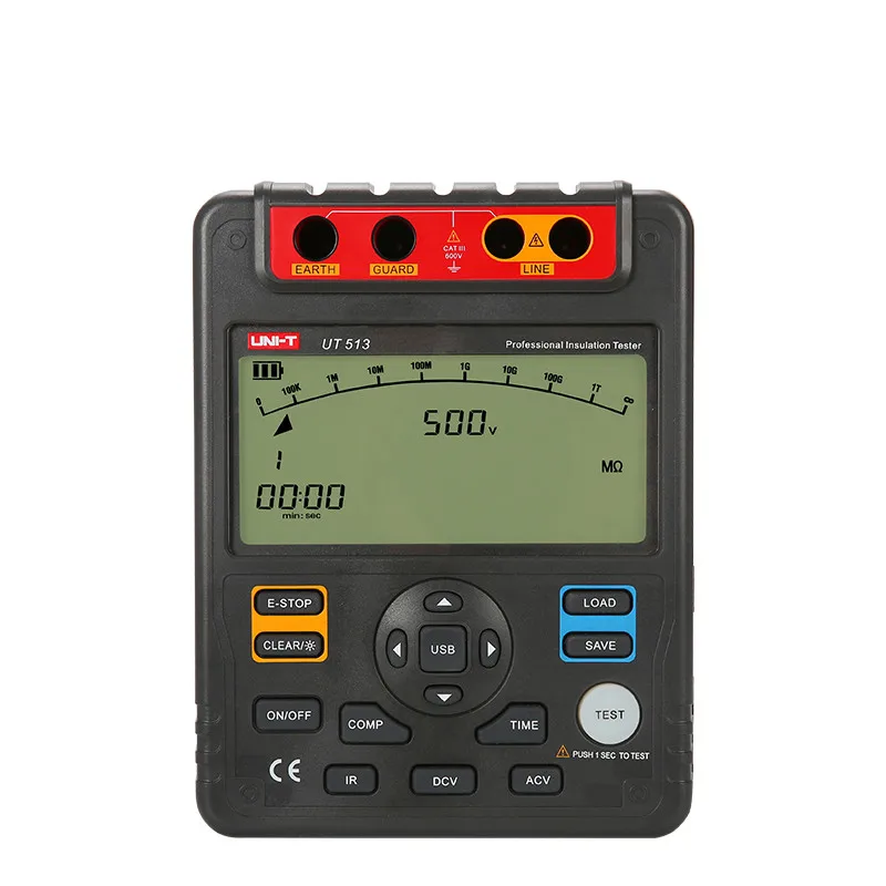 Цифровой тестер сопротивления изоляции Φ UT513 параметры измерения напряжения с