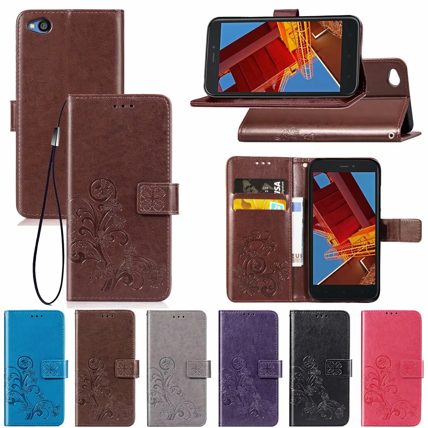 Роскошный кожаный чехол книжка для Xiaomi Mi 8 Lite 9SE 9T Pro Redmi 4X 5A 6A 6 7 S2 Go K20 Note 4 5 s