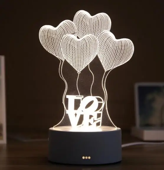 LOVE 3D смоляный ночной Светильник Светодиодный настольный светильник милый медведь любовь замок Настольный светильник ABS+ Смола мульти-дизайн подарочная лампа для детской спальни - Цвет абажура: LOVE