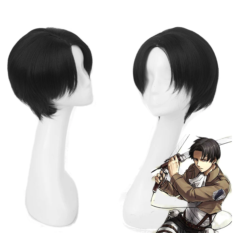 Атака Титанов Shingeki no Kyojin Levi Ackerman парик для косплея|attack on|attack on titanattack titan shingeki |