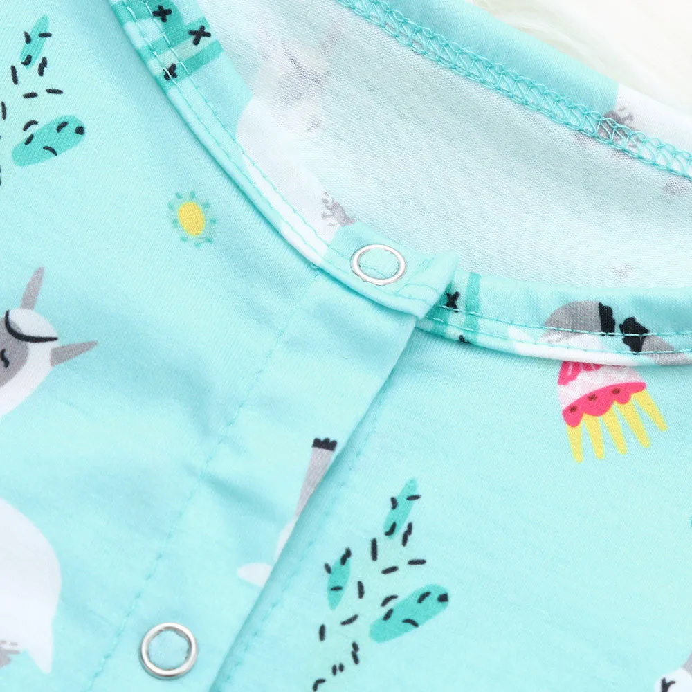 Infant Baby Girls Boys Long Sleeve Alpaca Print baby boy clothes summer Romper Jumpsuit Clothes Outfits JAN14 | Детская одежда и