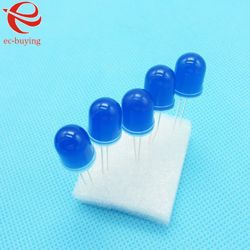 10 мм LED синий рассеянный круглый светоизлучающий диод лампа с отверстием DIP