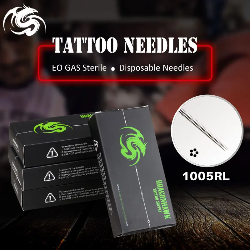 50 шт RL Одноразовые стерилизованные иглы для татуировки круглый вкладыш иглы для макияжа трубки советы поставка MT50 - Габаритные размеры: 1005RL
