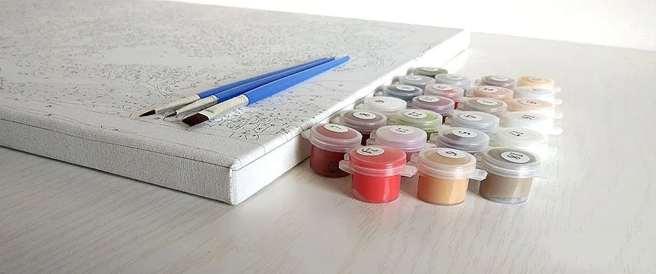 Безрамная картина живопись по номерам Декор DIY цифровая картина маслом на холсте осенний пейзаж вилла стены искусства для гостиной