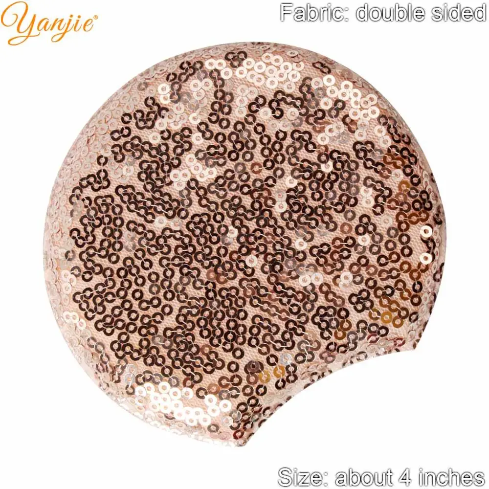 rose gold 1 пара 4 ''большие блестящие уши Минни-Маус для девочек Минни Маус День рождения повязка на голову" сделай сам "детский бант для волос аксессуары для волос - Цвет: rose gold